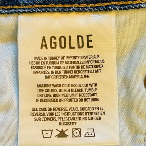 Agolde Women's Blue Jean Shorts - Picture 12 of 13